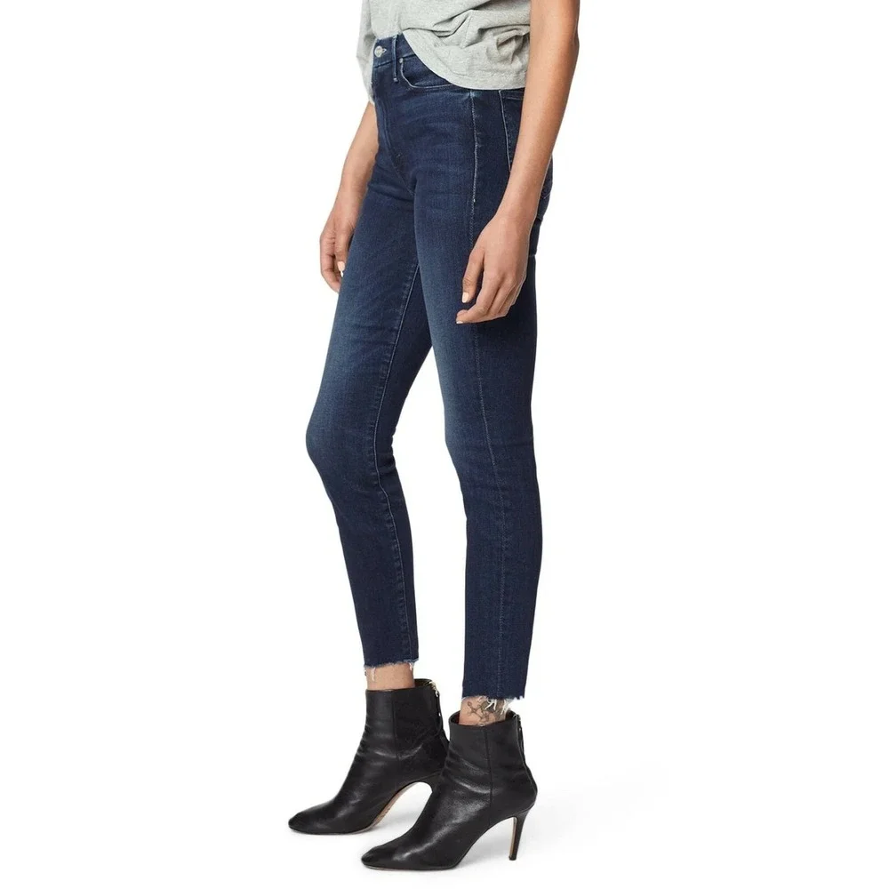 Mother Denim High Waist Looker Ankle Fray Skinny Tongue‎ In Chic NWT 24, 26 $228